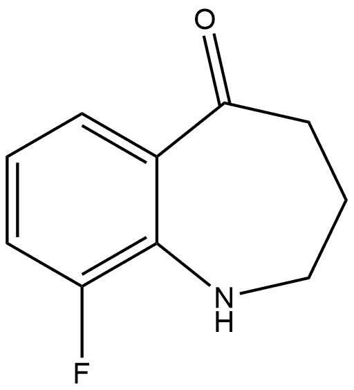 9-氟-3,4-二氢-1H-苯并[B]吖庚因-5(2H)-酮 结构式