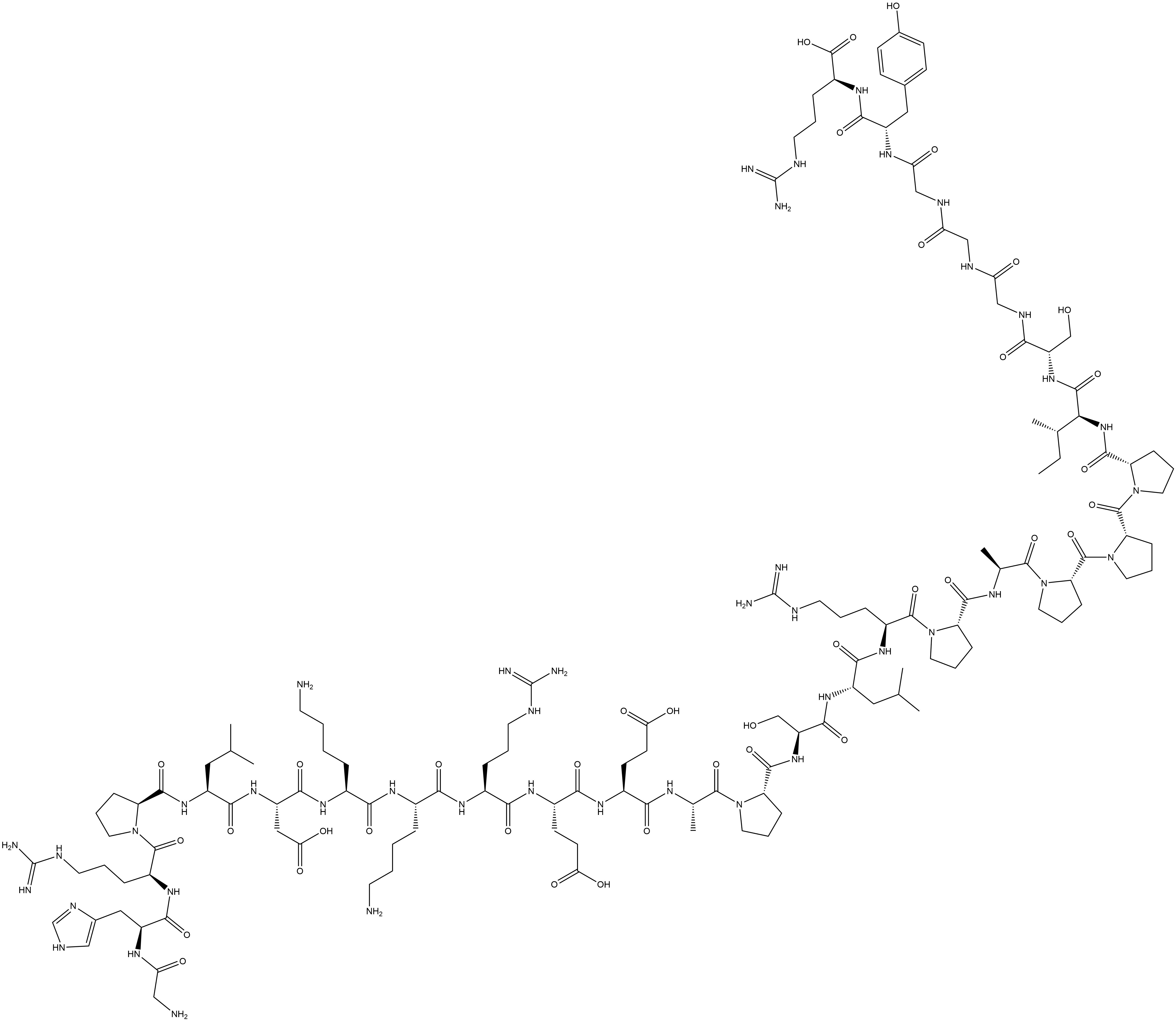 纤维蛋白 BBETA 链衍生肽,88650-17-3,结构式