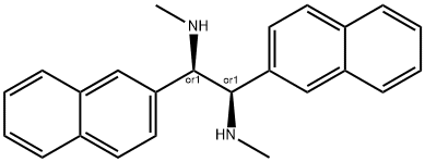 1,2-Ethanediamine, N,N'-dimethyl-1,2-di-2-naphthalenyl-, (1R,2R)-rel- (9CI) Struktur