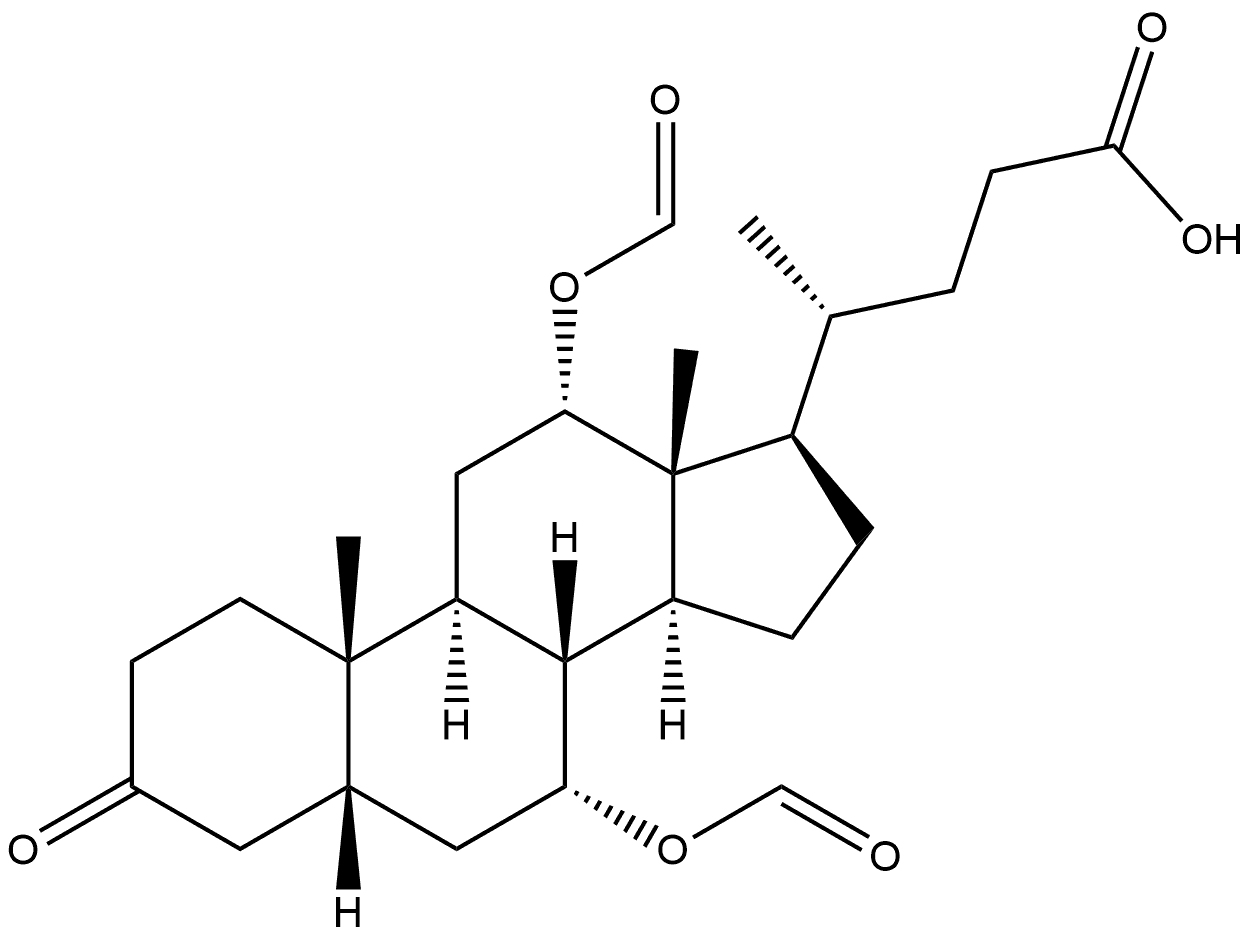 Cholan-24-oic acid, 7,12-bis(formyloxy)-3-oxo-, (5β,7α,12α)-
