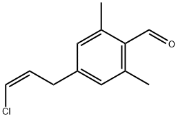 Benzaldehyde, 4-(3-chloro-2-propenyl)-2,6-dimethyl-, (Z)- (9CI) Struktur