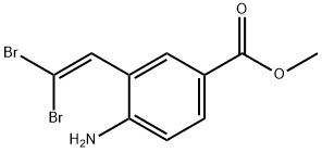 4-氨基-3-(2,2-二溴乙烯基)苯甲酸甲酯, 886853-77-6, 结构式