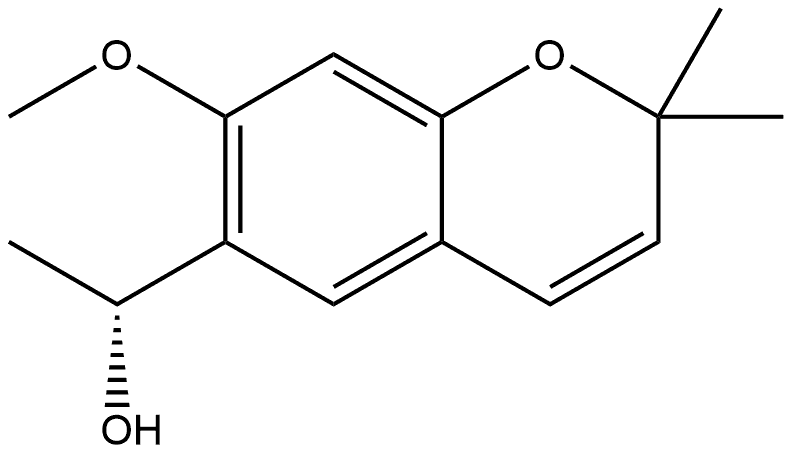 2H-1-Benzopyran-6-methanol, 7-methoxy-α,2,2-trimethyl-, (αR)- Structure