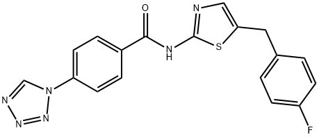 N-[5-[(4-Fluorophenyl)methyl]-2-thiazolyl]-4-(1H-tetrazol-1-yl)benzamide|化合物 ANTICANCER AGENT 110