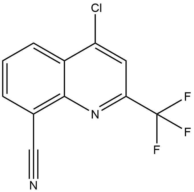 4-chloro-2-(trifluoromethyl)quinoline-6-carbonitrile 结构式