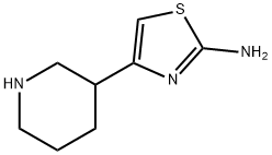 2-氨基-4-(3-哌啶基)噻唑, 887481-35-8, 结构式