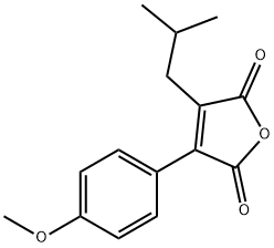 3-异丁基-4-(4-甲氧基苯基)呋喃-2,5-二酮, 888223-12-9, 结构式