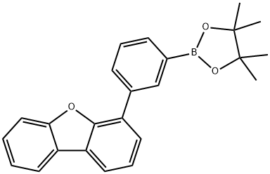 4-[3-苯硼酸频哪醇酯]二苯并呋喃,888330-89-0,结构式