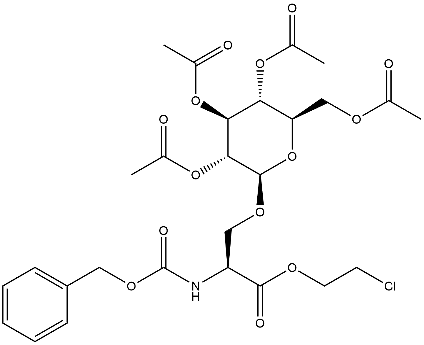 L-Serine, N-[(phenylmethoxy)carbonyl]-O-(2,3,4,6-tetra-O-acetyl-β-D-glucopyranosyl)-, 2-chloroethyl ester