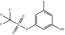 Methanesulfonic acid, 1,1,1-trifluoro-, 3-hydroxy-5-methylphenyl ester Structure