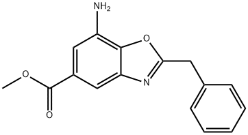 5-BENZOXAZOLECARBOXYLIC ACID, 7-AMINO-2-(PHENYLMETHYL)-, METHYL ESTER 结构式