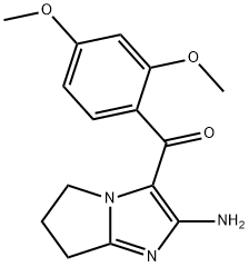 METHANONE, (2-AMINO-6,7-DIHYDRO-5H-PYRROLO[1,2-A]IMIDAZOL-3-YL)(2,4-DIMETHOXYPHENYL)- 结构式