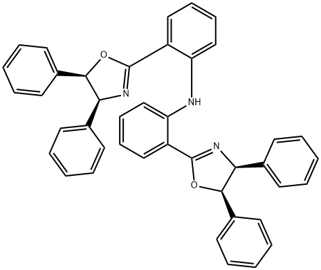 Benzenamine, 2-[(4S,5R)-4,5-dihydro-4,5-diphenyl-2-oxazolyl]-N-[2-[(4S,5R)-4,5-dihydro-4,5-diphenyl-2-oxazolyl]phenyl]-|双(2-((4S,5R)-4,5-二苯基-4,5-二氢-2-恶唑)苯基)胺