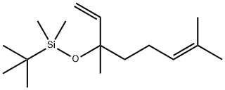 Silane, (1,1-dimethylethyl)[(1-ethenyl-1,5-dimethyl-4-hexen-1-yl)oxy]dimethyl- Struktur