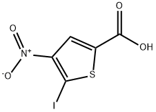 2-Thiophenecarboxylic acid, 5-iodo-4-nitro-,89167-11-3,结构式