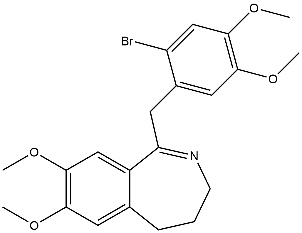 1-(2-bromo-4,5-dimethoxybenzyl)-7,8-dimethoxy-4,5-dihydro-3H-benzo[c]azepine Structure