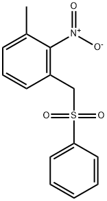 Benzene, 1-methyl-2-nitro-3-[(phenylsulfonyl)methyl]- Struktur