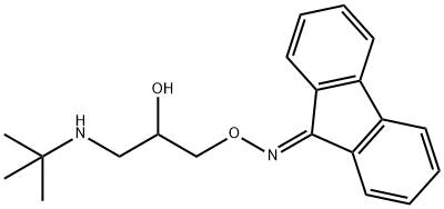 9H-Fluoren-9-one O-[3-[(1,1-dimethylethyl)amino]-2-hydroxypropyl]oxime 结构式
