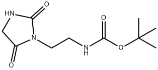 Carbamic acid, [2-(2,5-dioxo-1-imidazolidinyl)ethyl]-, 1,1-dimethylethyl ester (9CI) 结构式