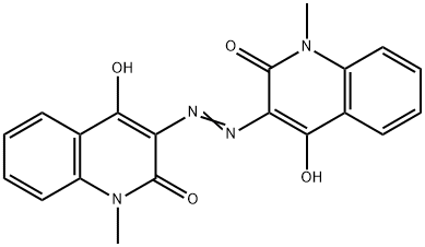 2(1H)?-?Quinolinone, 3,?3'-?(1,?2-?diazenediyl)?bis[4-?hydroxy-?1-?methyl- Struktur