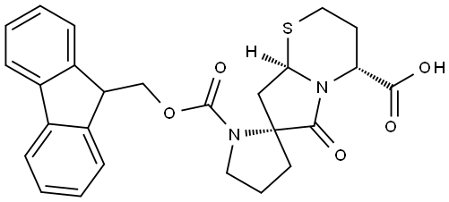 Spiro[pyrrolidine-2,7'(6'H)-[2H]pyrrolo[2,1-b][1,3]thiazine]-1,4'-dicarboxylic acid, tetrahydro-6'-oxo-, 1-(9H-fluoren-9-ylmethyl) ester, (2R,4'R,8'aR)-
