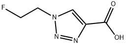 1-(2-fluoroethyl)-1H-1,2,3-triazole-4-carboxylic acid Struktur