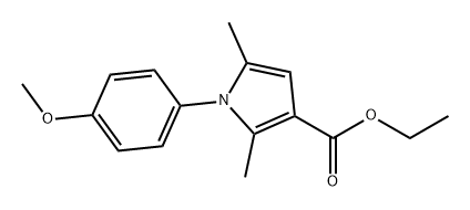 1H-Pyrrole-3-carboxylic acid, 1-(4-methoxyphenyl)-2,5-dimethyl-, ethyl ester Structure