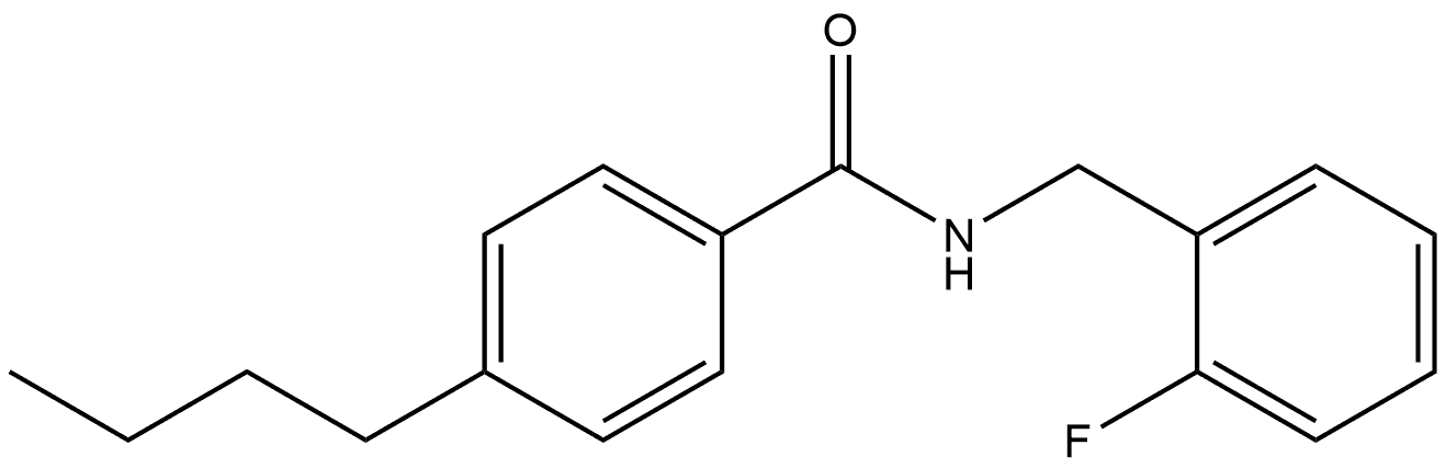 4-Butyl-N-[(2-fluorophenyl)methyl]benzamide 结构式