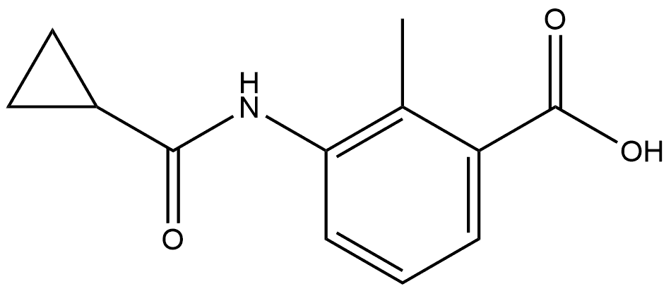 3-[(Cyclopropylcarbonyl)amino]-2-methylbenzoic acid Structure