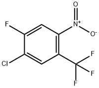 Benzene, 1-chloro-2-fluoro-4-nitro-5-(trifluoromethyl)- Struktur
