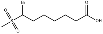 Heptanoic acid, 7-bromo-7-(methylsulfonyl)- Structure