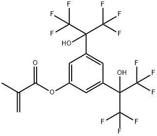 2-Propenoic acid, 2-methyl-, 3,5-bis[2,2,2-trifluoro-1-hydroxy-1-(trifluoromethyl)ethyl]phenyl ester Structure