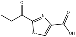 2-Propanoyl-1,3-thiazole-4-carboxylic acid Struktur