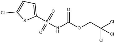 2,2,2-trichloroethyl [(5-chloro-2-thienyl)sulfonyl]carbamate Struktur