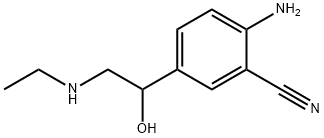 Benzonitrile, 2-amino-5-[2-(ethylamino)-1-hydroxyethyl]- Struktur