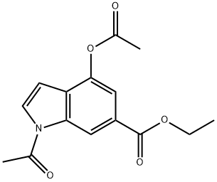 N-ACETYL-4-ACETOXYL-6-ETHYLINDOLE CARBOXYLATE 化学構造式