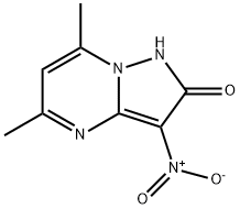 5,7-二甲基-3-硝基吡唑并[1,5-A]嘧啶-2(1H)-酮, 89977-75-3, 结构式