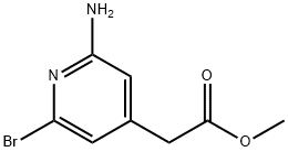 4-Pyridineacetic acid, 2-amino-6-bromo-, methyl ester Struktur