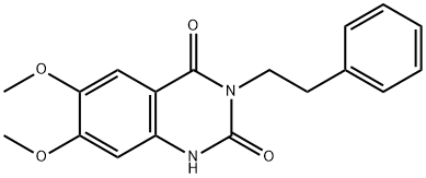2,4(1H,3H)-Quinazolinedione, 6,7-dimethoxy-3-(2-phenylethyl)- 结构式