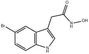 1H-Indole-3-acetamide, 5-bromo-N-hydroxy- Structure