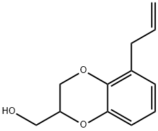 1,?4-?Benzodioxin-?2-?methanol, 2,?3-?dihydro-?5-?(2-?propen-?1-?yl)?- Struktur