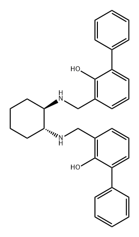 [1,1'-Biphenyl]-2-ol, 3,3''-[(1R,2R)-1,2-cyclohexanediylbis(iminomethylene)]bis- Structure