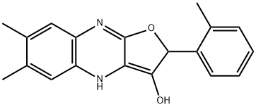 Furo[2,?3-?b]?quinoxalin-?3-?ol, 2,?4-?dihydro-?6,?7-?dimethyl-?2-?(2-?methylphenyl)?- (9CI) Structure