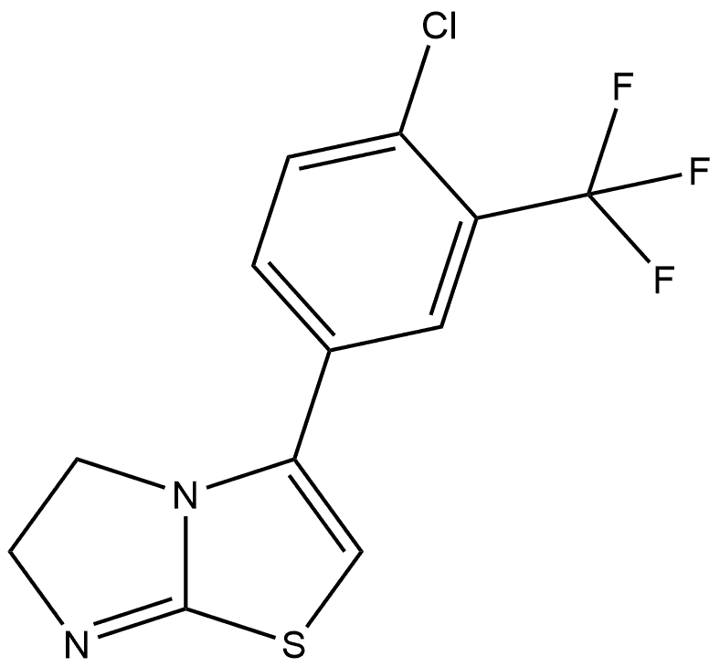 3-(4-chloro-3-(trifluoromethyl)phenyl)-5,6-dihydroimidazo[2,1-b]thiazole 结构式