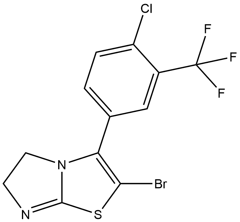2-bromo-3-(4-chloro-3-(trifluoromethyl)phenyl)-5,6-dihydroimidazo[2,1-b]thiazole Struktur