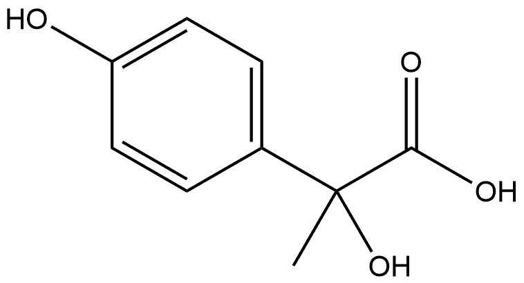 Benzeneacetic acid, α,4-dihydroxy-α-methyl- Structure