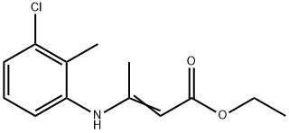 2-Butenoic acid, 3-[(3-chloro-2-methylphenyl)amino]-, ethyl ester 结构式