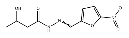 Butanoic acid, 3-hydroxy-, 2-[(5-nitro-2-furanyl)methylene]hydrazide,90559-70-9,结构式