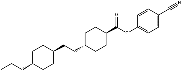 环己基甲酸-反,反-4-[2-(丙基环己基)乙基]-4-氰基苯酯 结构式