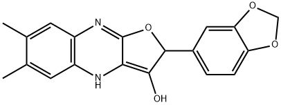 Furo[2,?3-?b]?quinoxalin-?3-?ol, 2-?(1,?3-?benzodioxol-?5-?yl)?-?2,?4-?dihydro-?6,?7-?dimethyl- (9CI),906629-92-3,结构式